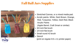 Fall Ball Jars Painting Tutorial